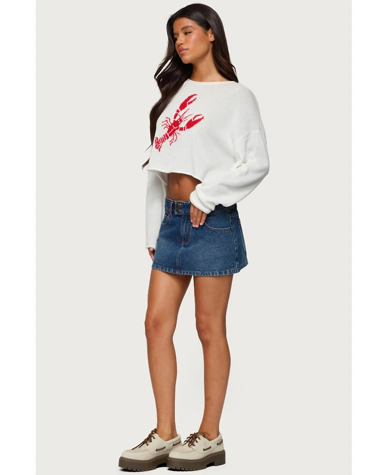 Edikted Women's Lobster Babe Oversized Knit Top