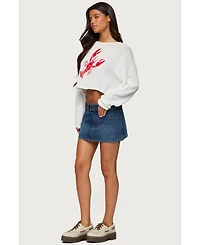 Edikted Women's Lobster Babe Oversized Knit Top
