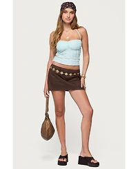 Edikted Women's Galya Textured Halter Top