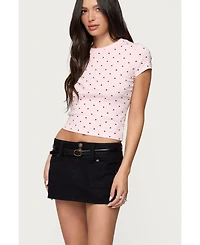 Edikted Women's Lorenzo Polka Dot T Shirt