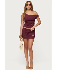 Edikted Women's Kenia Abstract Ring Mini Skirt