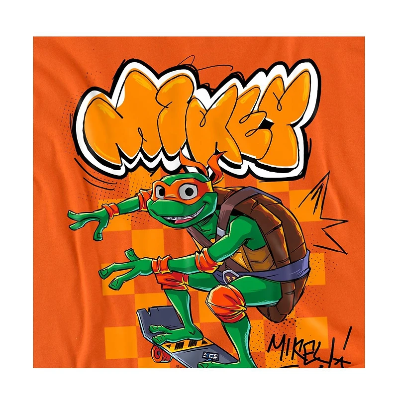 Logovision Men's Tales Of The Teenage Mutant Ninja Turtles Mikey Skateboard T-Shirt