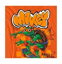 Logovision Men's Tales Of The Teenage Mutant Ninja Turtles Mikey Skateboard T-Shirt