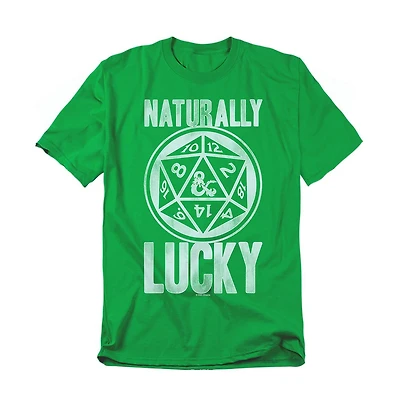 Logovision Men's Dungeons Dragons Natural Luck T-Shirt