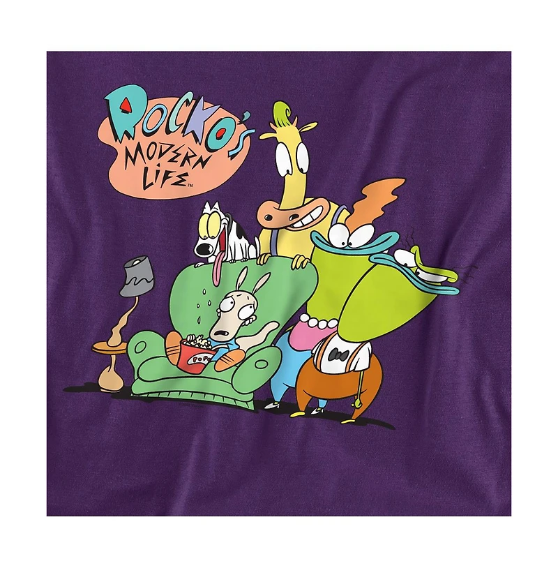 Logovision Men's Rocko's Modern Life Spunky, Ed, Bev And Heffer T-Shirt