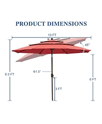 Aoodor Garden Market Umbrella
