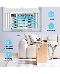 gaomon 8,000 Btu Window Ac - Dehumidify & Fan Modes, Quiet Operation, Remote Control, Easy Installation, Ideal for Home & Office, Cools 370 Sq. Ft
