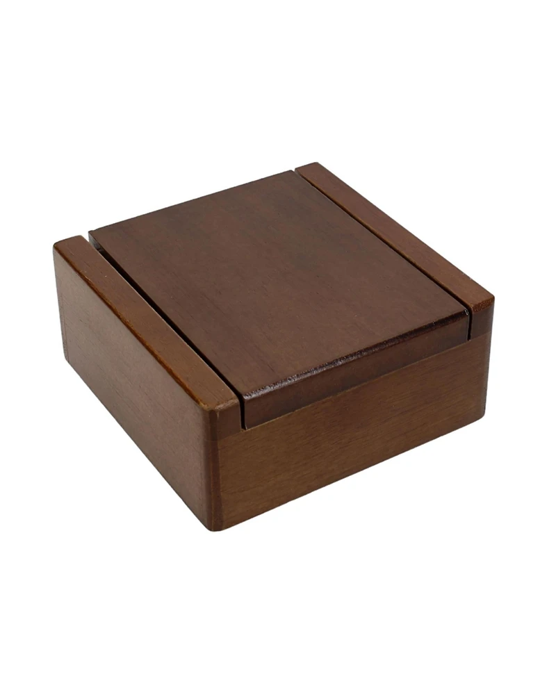 We Games Old-Fashioned Metal Jacks in a Walnut Stain Wooden Box