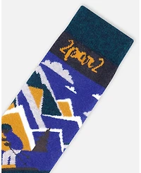 Deux par Deux Baby Boys Winter Ski Socks with Merino Wool Deep Teal