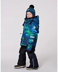 Deux par Boy Two-Piece Play Snowsuit with Printed Jacket Black - Child