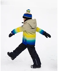 Deux par Boy Two-Piece Play Snowsuit with Gradient Jacket Black - Child