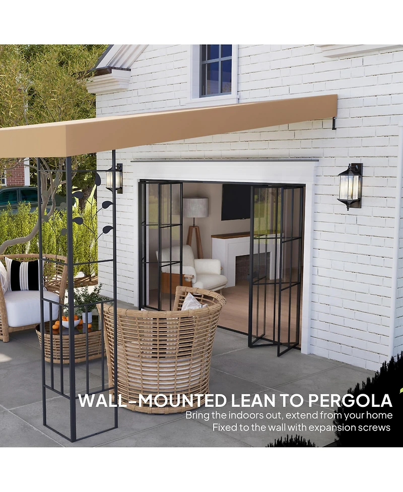 Outsunny 10' x Outdoor Pergola Canopy, Metal Patio