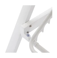 LeisureMod Lounge Chair With Armrests in White Aluminum Frame, Set of 2