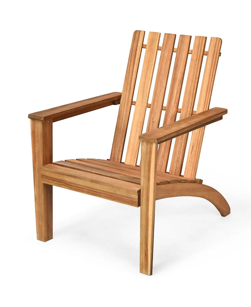 Patio Adirondack Chair Acacia Wood Lounge Armrest Garden Deck