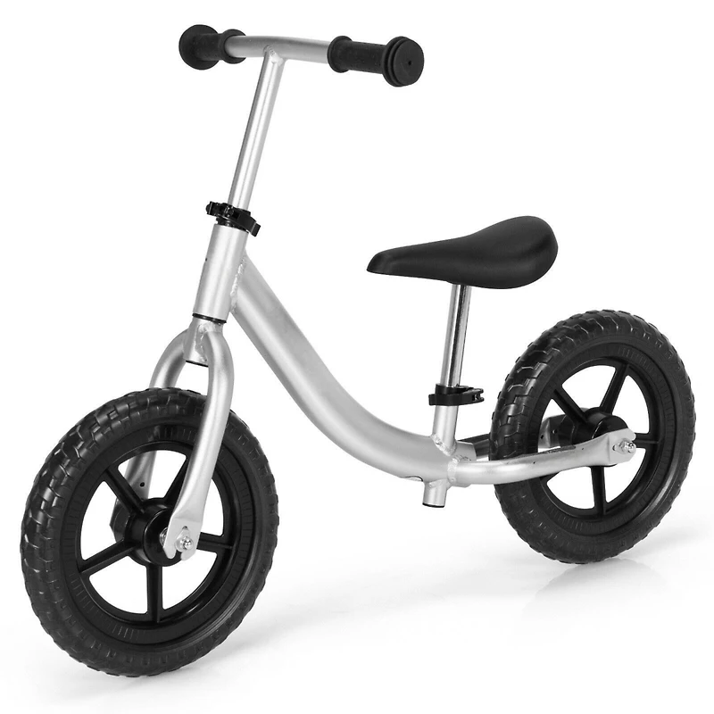 Aluminum Adjustable No-Pedal Balance Bike for Kids - Black