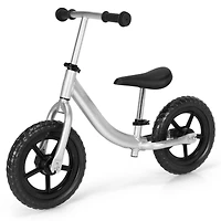 Aluminum Adjustable No-Pedal Balance Bike for Kids - Black