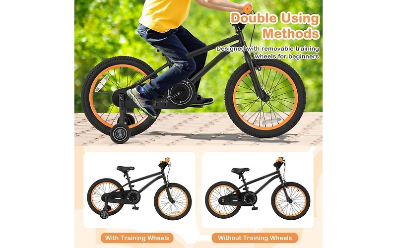 18 Inch Kids Sport Bicycle for Ages 4-8 with Adjustable Seat