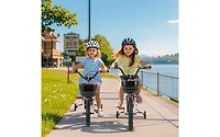 16 Inch Kids Bike with Basket and Adjustable Handlebar for Ages 4-7