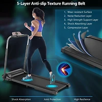 Compact Folding Treadmill with Touch Screen and App Control