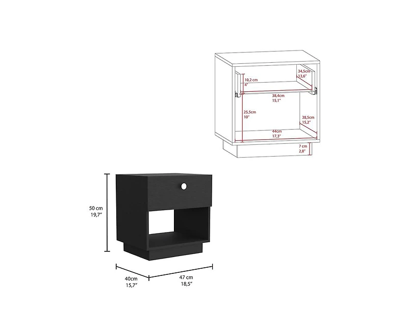 Casainc Storage Cabinet NightStand End Table
