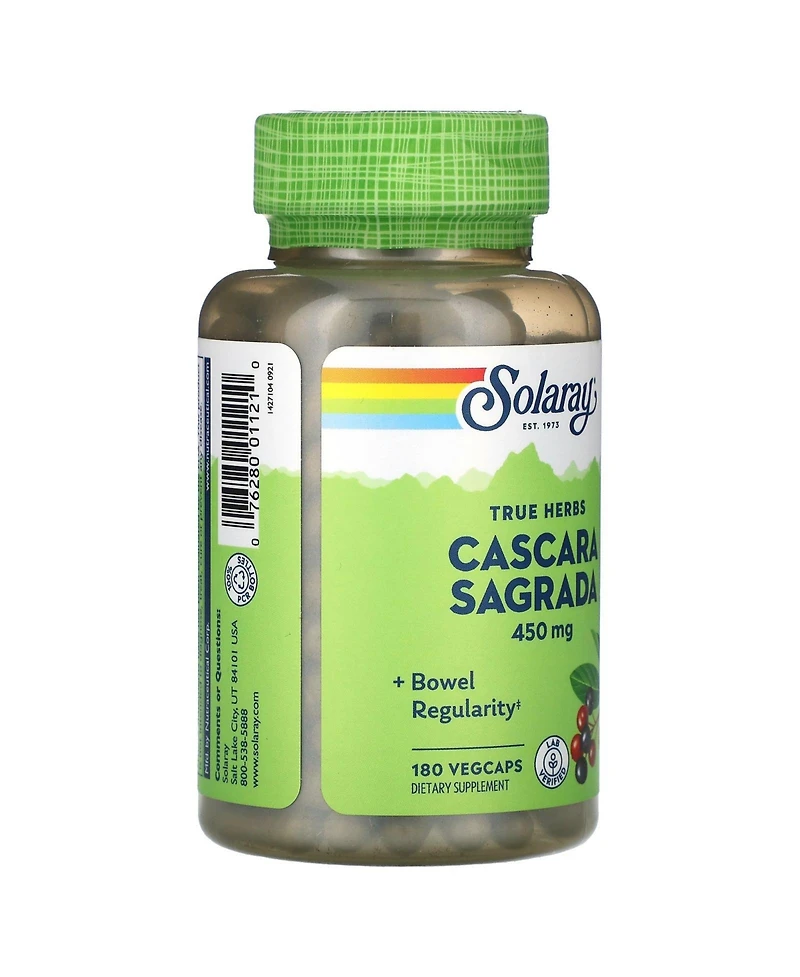 Solaray Cascara Sagrada True Herbs 450 mg