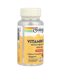 Solaray Vitamin B-12 with Folic Acid Lozenges Natural Cherry 1 000 mg - 90 Lozenges