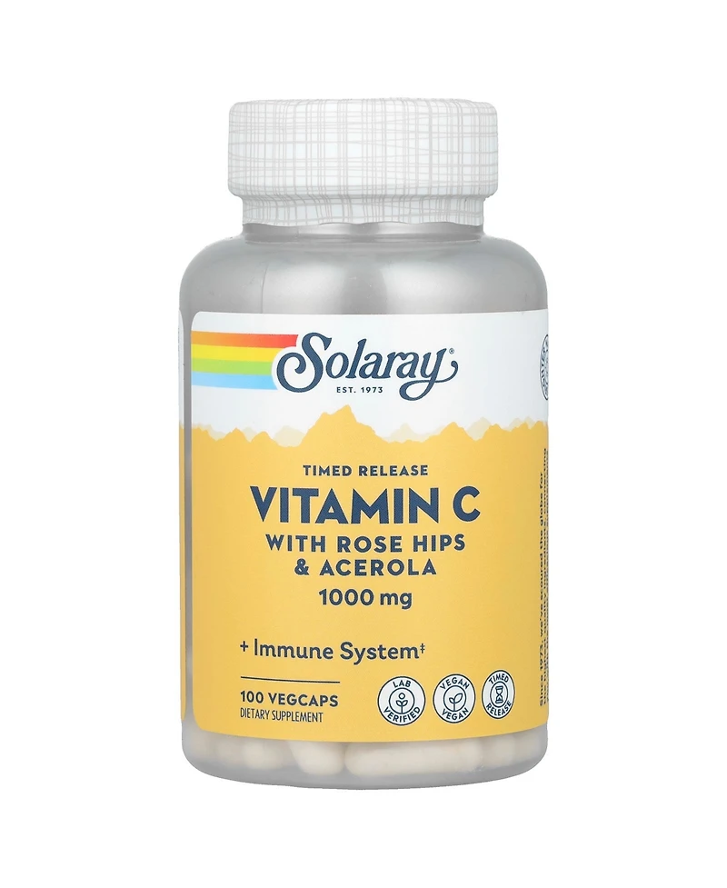 Solaray Timed Release Vitamin C with Rose Hips & Acerola mg