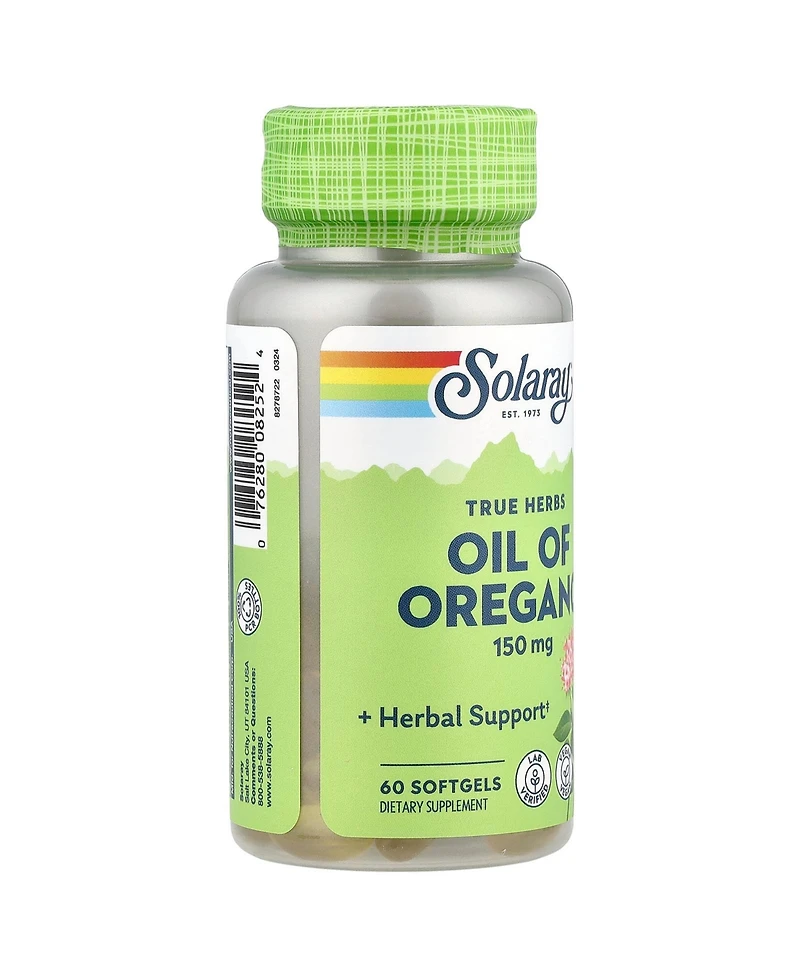 Solaray True Herbs Oil of Oregano 150 mg