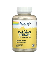 Solaray Cal-Mag Citrate with Vitamin D-2 1:1 Ratio
