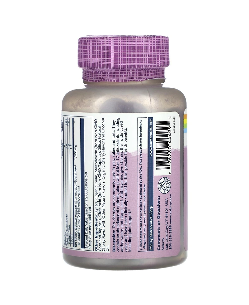 Solaray Vital Extracts Tart Cherry Natural Cherry 1 500 mg