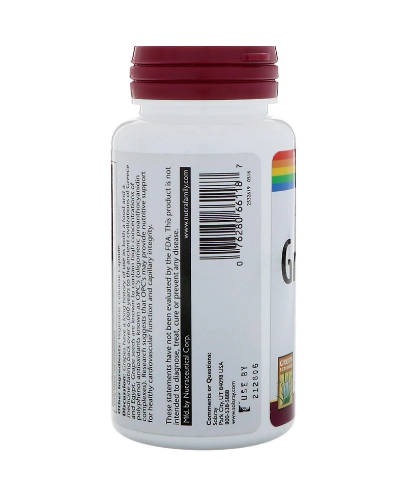 Solaray Vital Extracts Grape Seed 200 mg