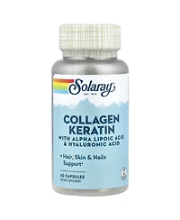Solaray Collagen Keratin with Alpha Lipoic Acid & Hyaluronic Acid - 60 Capsules