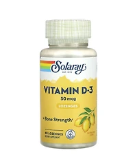 Solaray Vitamin D-3 Lozenges Lemon Flavor 50 mcg