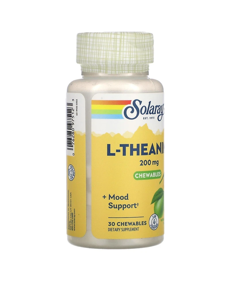 Solaray L-Theanine Natural Lemon-Lime 200 mg