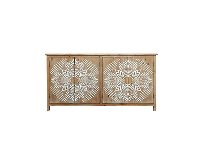 Casainc 60" Wood Storage Cabinet with 4 Doors