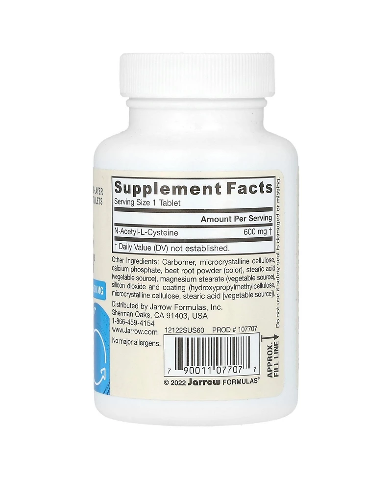 Jarrow Formulas Nutrition N-a-c Sustain 600 mg