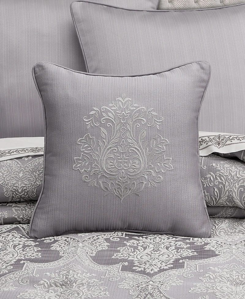 J Queen New York Mary Embroidered Decorative Pillow, 18" x 18"