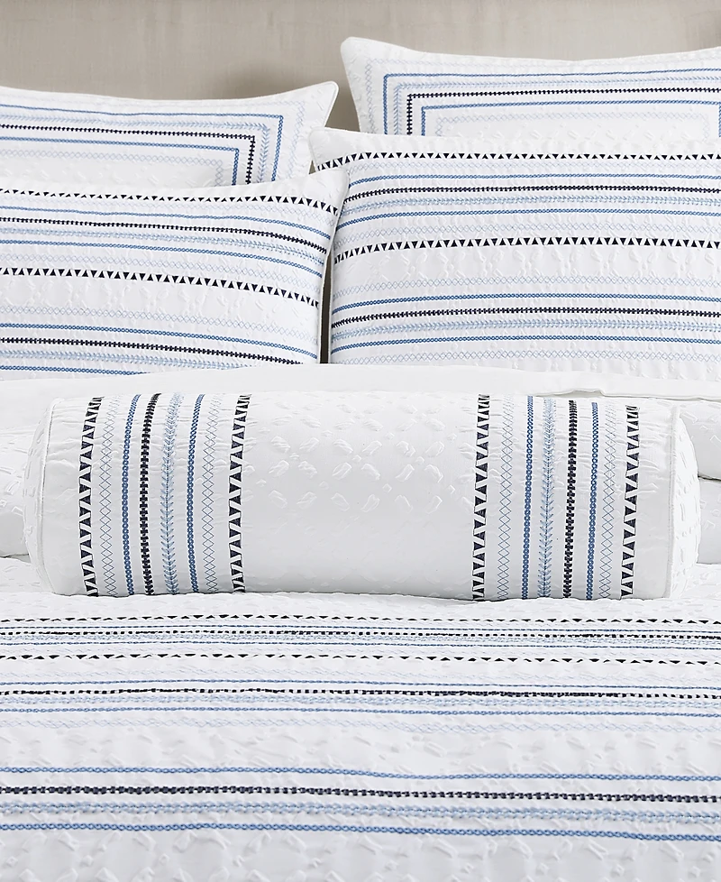 J Queen New York Bayside Neckroll Decorative Pillow, 7" x 20"