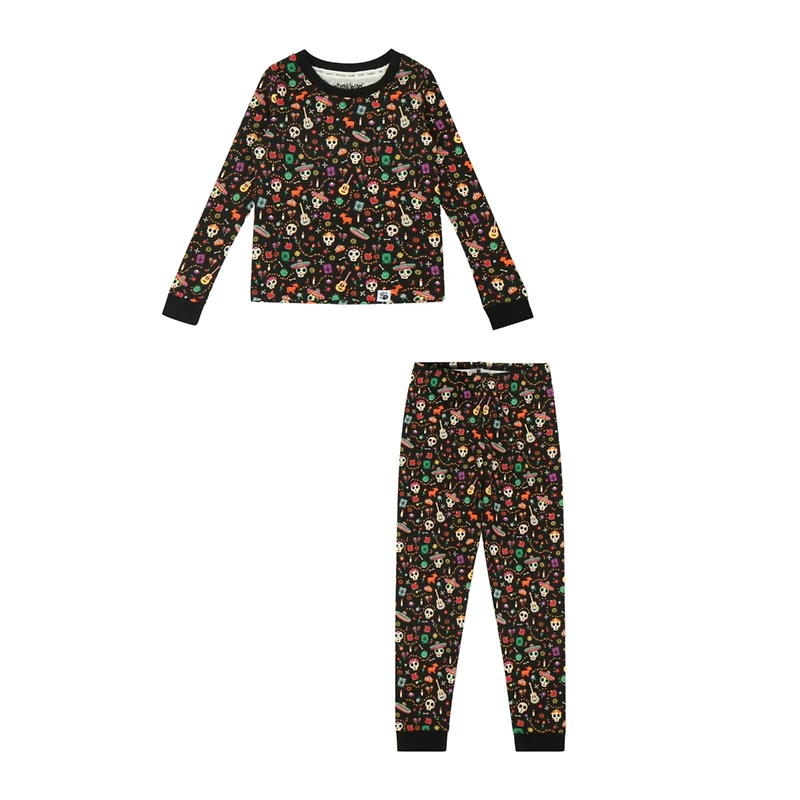 Mixed Up Clothing Dia de los Muertos 2-Piece Set - Calaveras & Icons Print