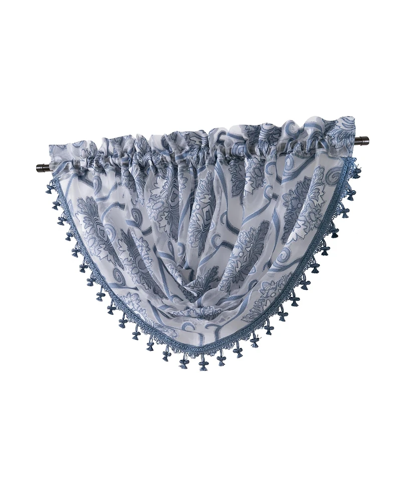 Kate Aurora Organza Sheer Milawi Complete 5 Piece Window Curtain Set