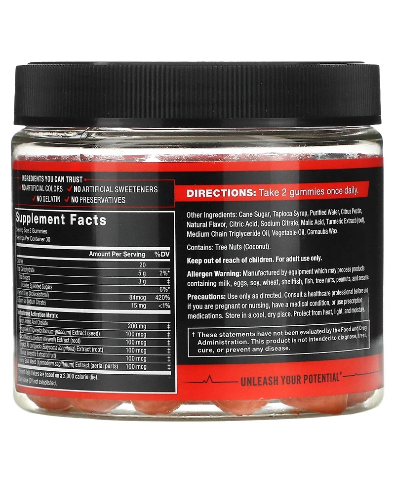 Force Factor Test X180 Gummies Berry Punch
