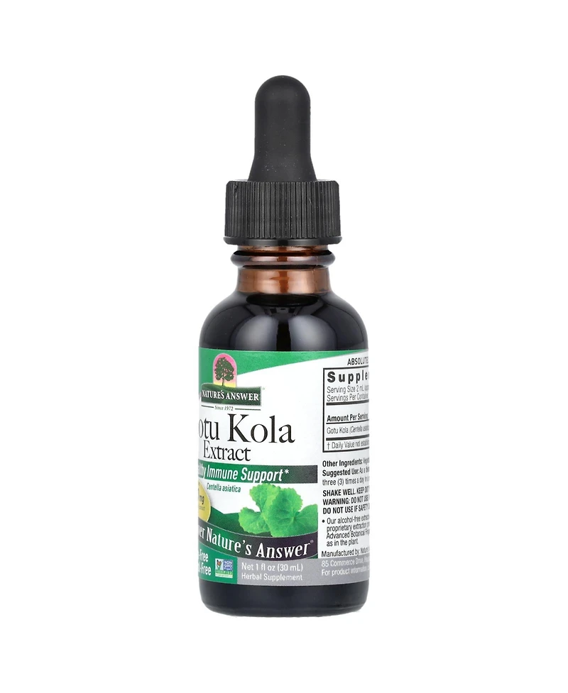 Nature's Answer Gotu Kola Extract Alcohol-Free 2 000 mg - 1 fl oz (30 ml)