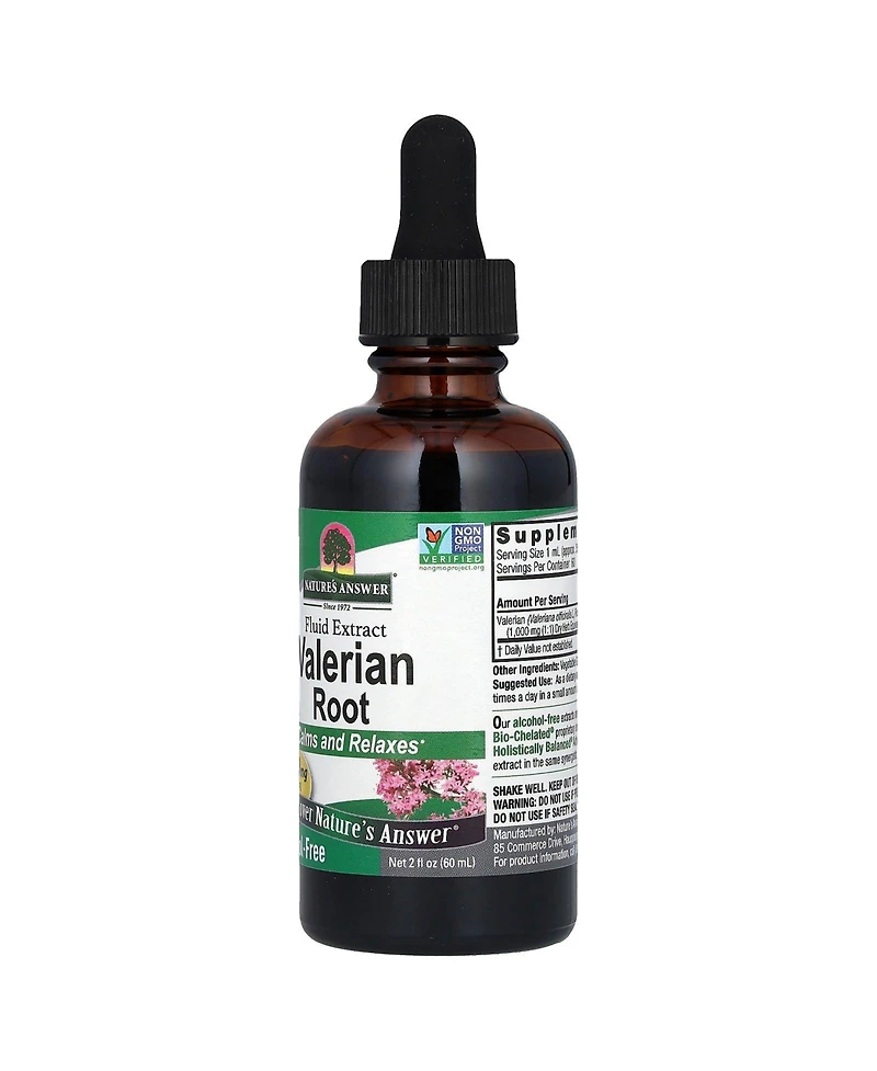 Nature's Answer Valerian Root Fluid Extract Alcohol-Free 1 000 mg - 2 fl oz (60 ml)