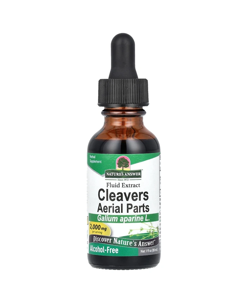Nature's Answer Cleavers Aerial Parts Fluid Extract Alcohol Free 2 000 mg - 1 fl oz (30