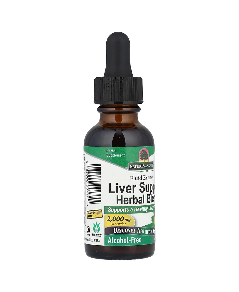 Nature's Answer Liver Support Herbal Blend Fluid Extract Alcohol-Free 2 000 mg