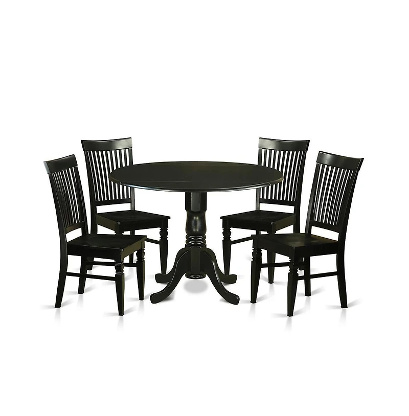 East West Furniture 5 Pc small Kitchen Table set - Table and 4 Dining Chairs