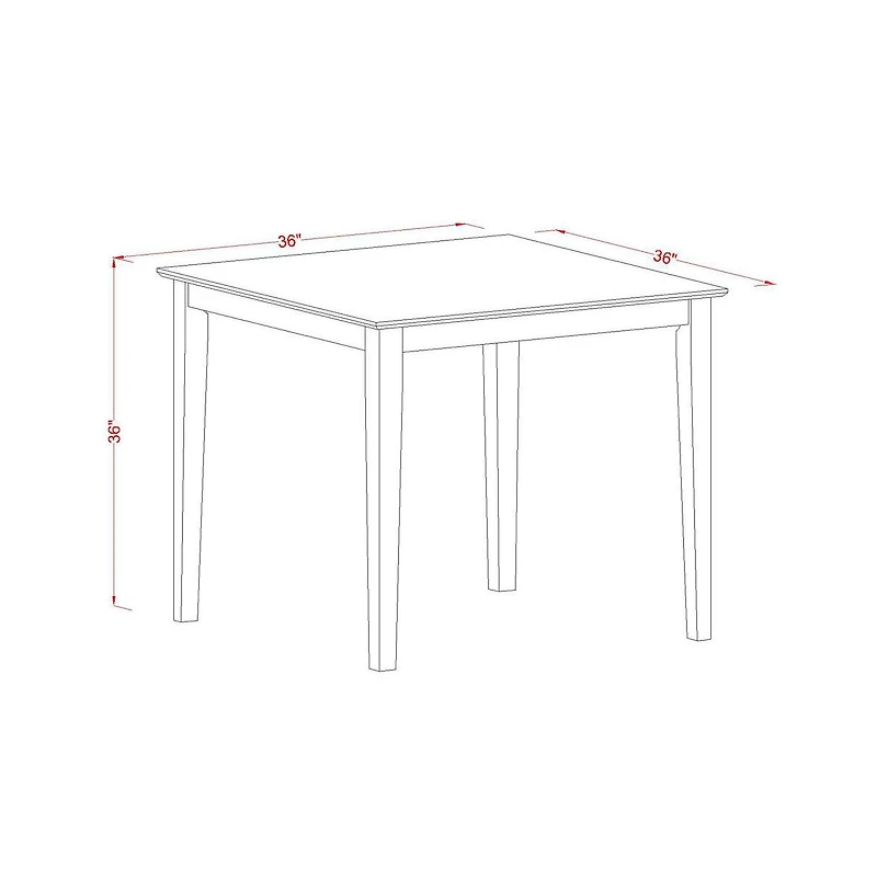 East West Furniture 3 Pc Counter height Table-Square gathering Table and 2 Stools