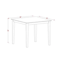 East West Furniture 3 Pc Counter height Table-Square gathering Table and 2 Stools