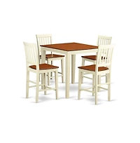 East West Furniture 5 Pc Counter height Table-Square pub Table and 4 Kitchen counter Chairs