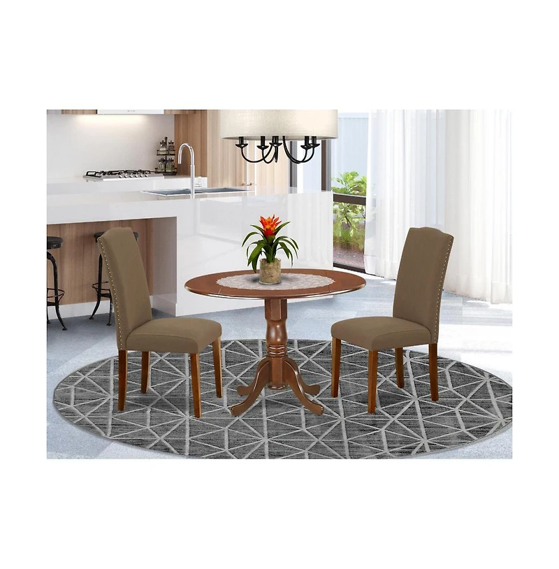 East West Furniture Dining Room Set Mahogany